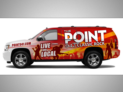 Vehicle Wrap Art for 94.1 The Point